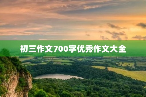 初三作文700字优秀作文大全