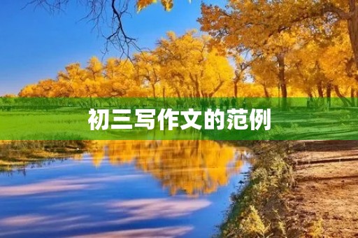 初三写作文的范例