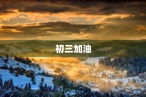 初三加油，追梦路上我们并肩前行