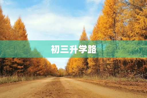 初三升学路,自己加油! 初三升学路,自己加油!