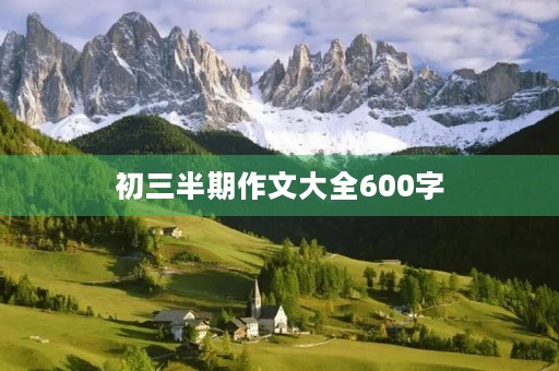 初三半期作文大全600字