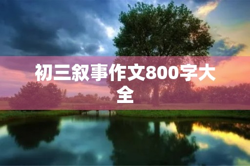 初三叙事作文800字大全