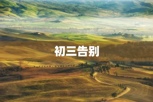 初三告别，不舍离别的情感