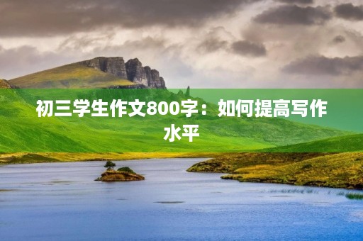 初三学生作文800字：如何提高写作水平