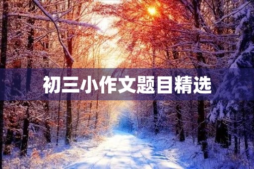 初三小作文题目精选
