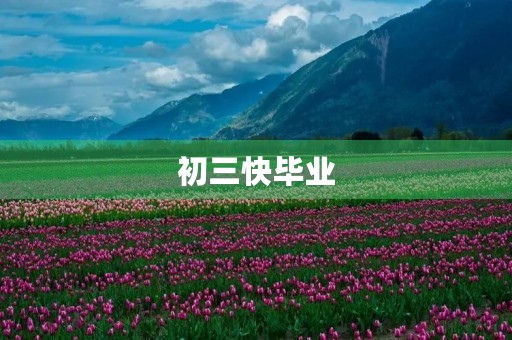 初三快毕业,我该如何面对未来? 初三快毕业,我该如何面对未来?
