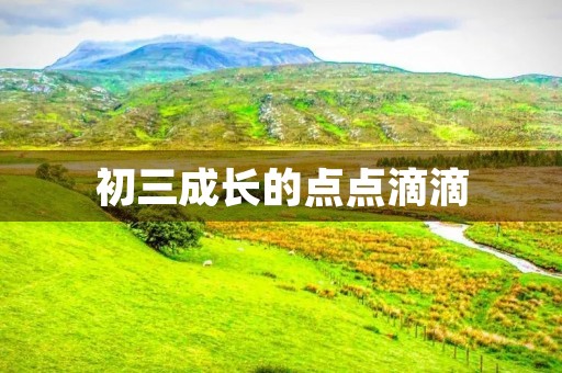 初三成长的点点滴滴