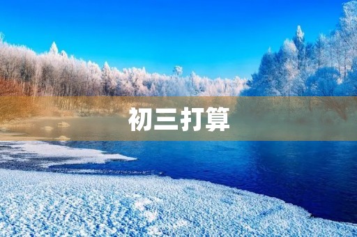初三打算 初三打算