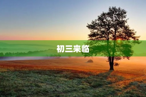初三来临，我的成长之路