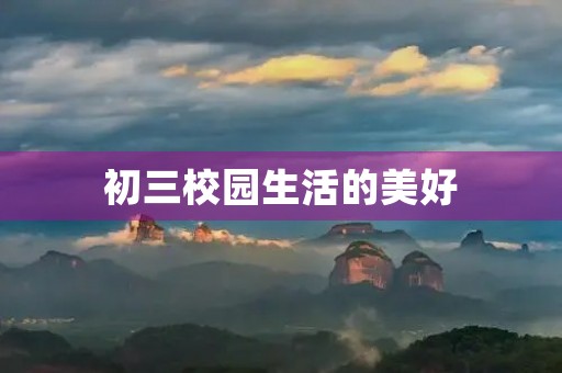 初三校园生活的美好