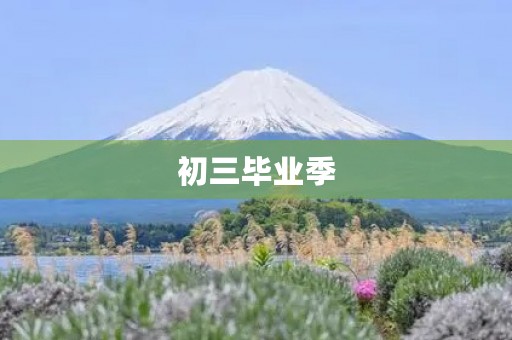 初三毕业季，我们不说再见