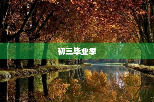 初三毕业季，我要告诉你的是……