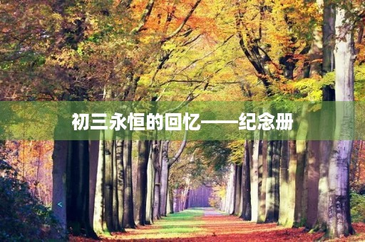 初三永恒的回忆——纪念册 初三永恒的回忆——纪念册