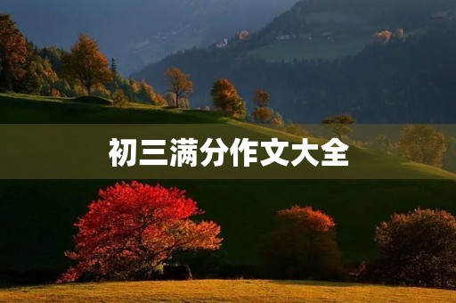 初三满分作文大全 初三满分作文大全