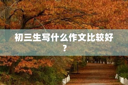 初三生写什么作文比较好？