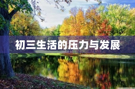 初三生活的压力与发展