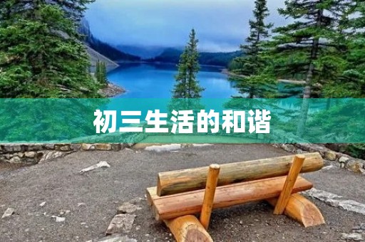 初三生活的和谐 初三生活的和谐