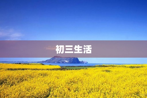 初三生活，我的感悟