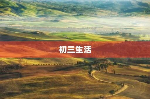 初三生活