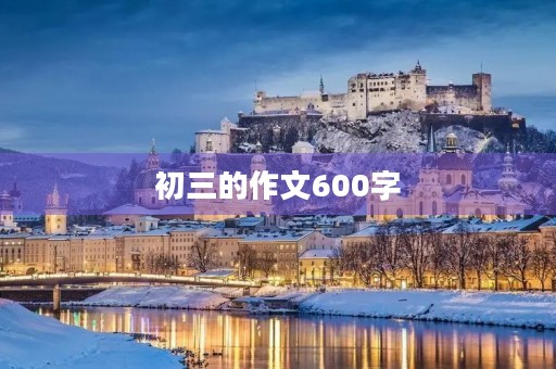 初三的作文600字