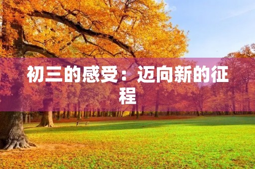 初三的感受:迈向新的征程 初三的感受:迈向新的征程
