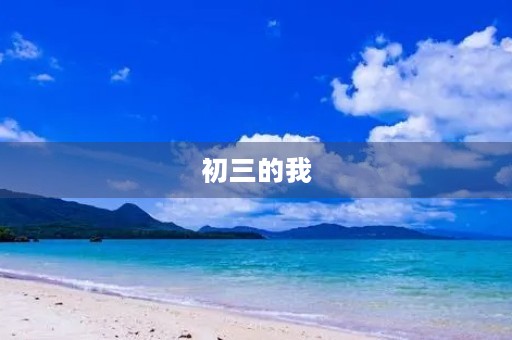 初三的我,如何写好作文? 初三的我,如何写好作文?