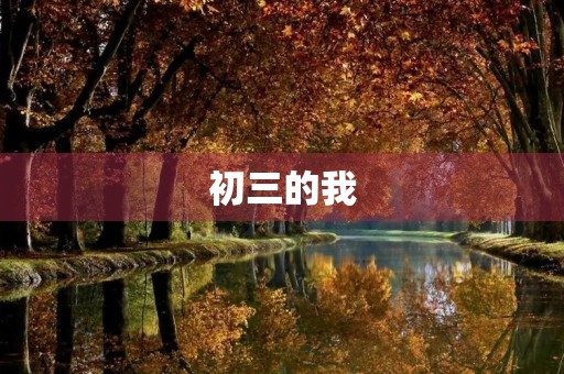 初三的我，经历与精彩