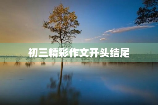初三精彩作文开头结尾 初三精彩作文开头结尾