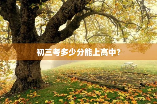 初三考多少分能上高中? 初三考多少分能上高中?