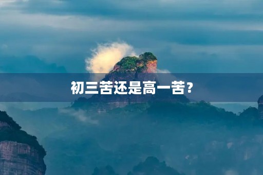 初三苦还是高一苦？