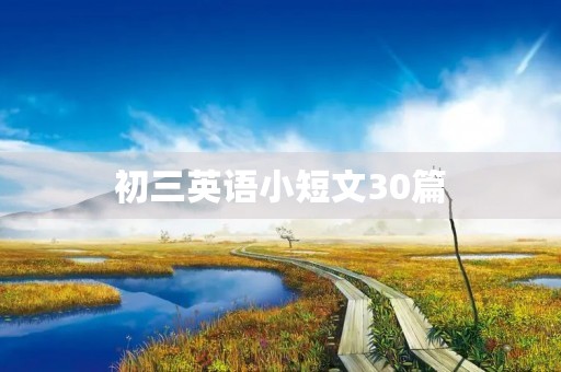 初三英语小短文30篇 初三英语小短文30篇