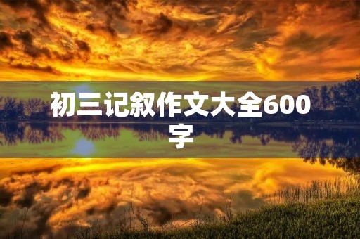 初三记叙作文大全600字 初三记叙作文大全600字