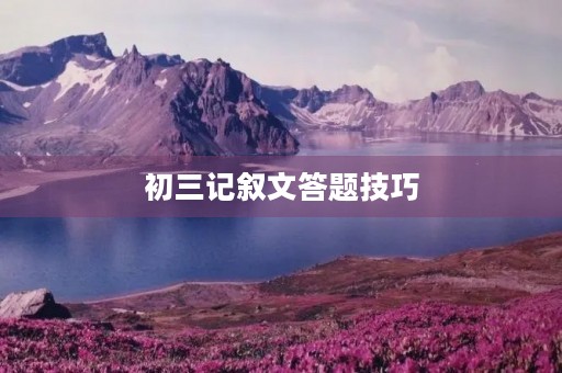 初三记叙文答题技巧