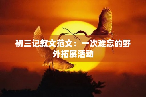 初三记叙文范文：一次难忘的野外拓展活动