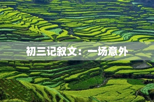 初三记叙文:一场意外 初三记叙文:一场意外