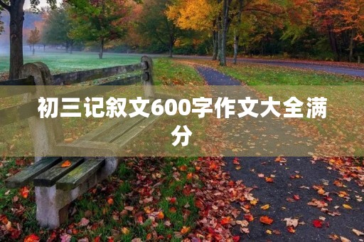 初三记叙文600字作文大全满分