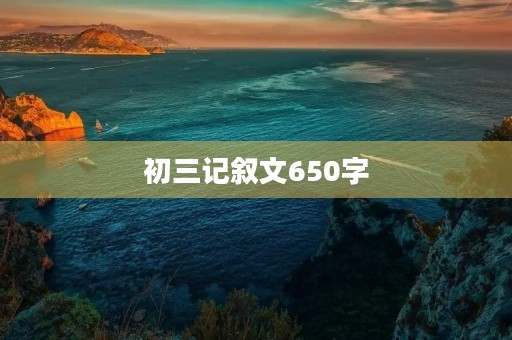 初三记叙文650字