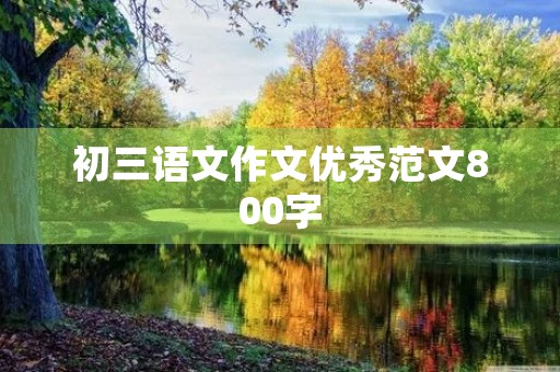 初三语文作文优秀范文800字 初三语文作文优秀范文800字