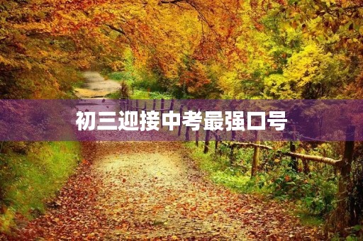 初三迎接中考最强口号 初三迎接中考最强口号