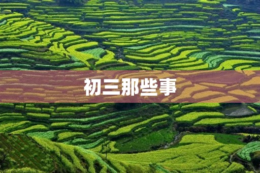 初三那些事 初三那些事