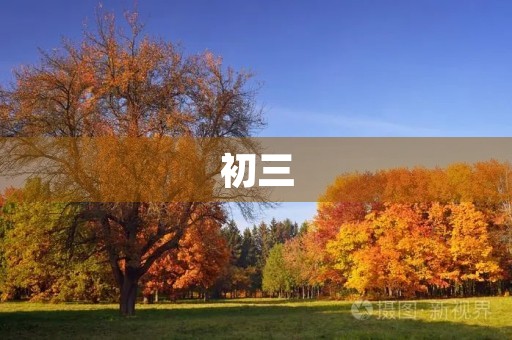 初三，我来了