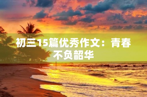 初三15篇优秀作文：青春不负韶华