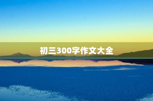 初三300字作文大全