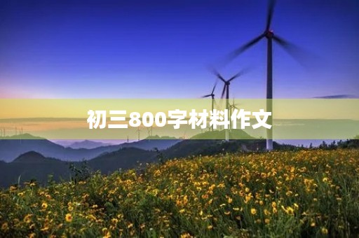 初三800字材料作文 初三800字材料作文