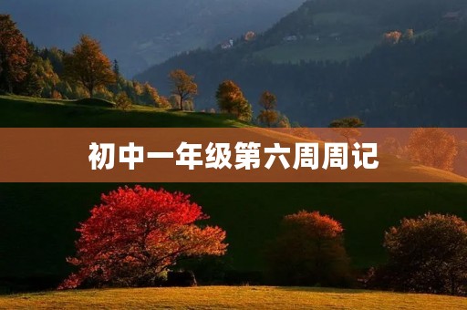 初中一年级第六周周记 初中一年级第六周周记