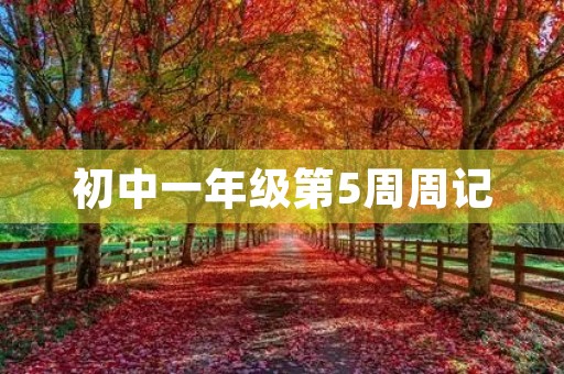 初中一年级第5周周记