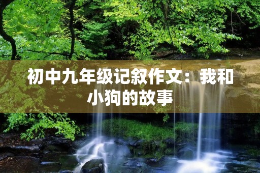 初中九年级记叙作文:我和小狗的故事 初中九年级记叙作文:我和小狗的故事