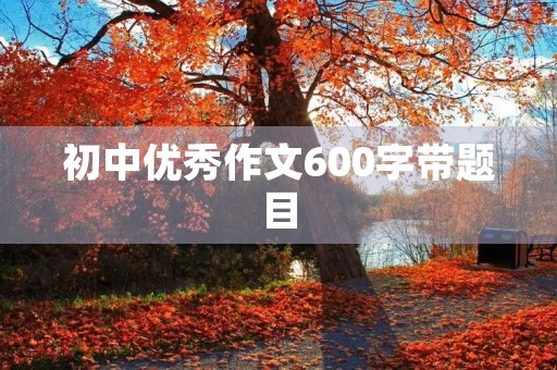 初中优秀作文600字带题目
