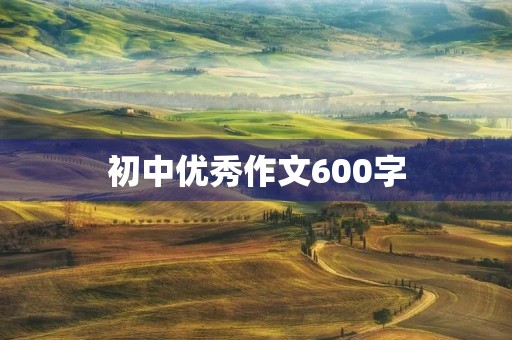 初中优秀作文600字 初中优秀作文600字