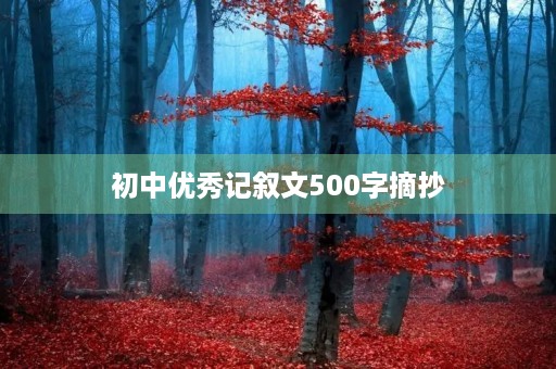 初中优秀记叙文500字摘抄